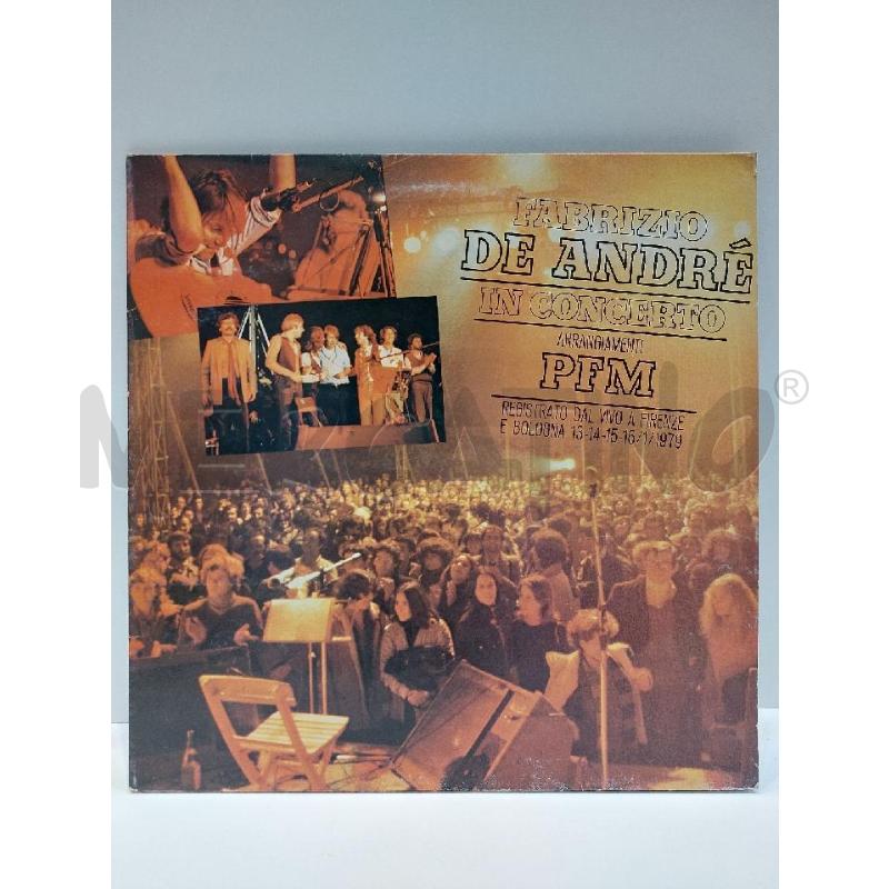 LP FABRIZIO DE ANDRÉ IN CONCERTO ARRANGIAMENTI PFM 1979 RICORDI GATEFOLD PRIMA EDIZIONE | Mercatino dell'Usato Roma re di roma 1