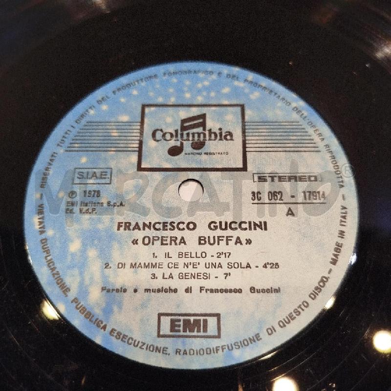 LP FRANCESCO GUCCINI OPERA BUFFA 1973 COLUMBIA EMI | Mercatino dell'Usato Roma re di roma 5