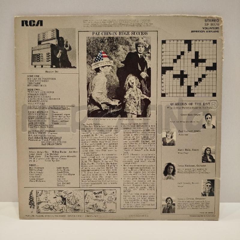 LP JEFFERSON AIRPLANE VOLUNTEERS  | Mercatino dell'Usato Roma re di roma 2