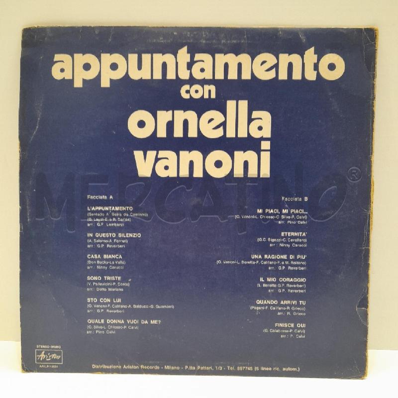 LP ORNELLA VANONI APPUNTAMENTO  | Mercatino dell'Usato Roma re di roma 2