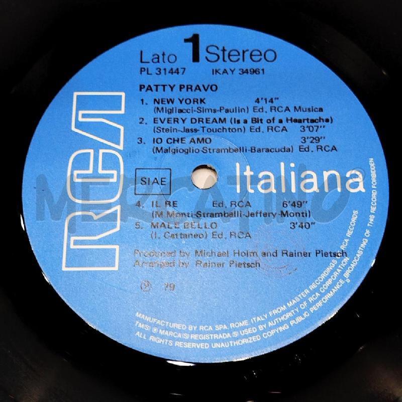 LP PATTY PRAVO MUNICH ALBUM  | Mercatino dell'Usato Roma re di roma 4