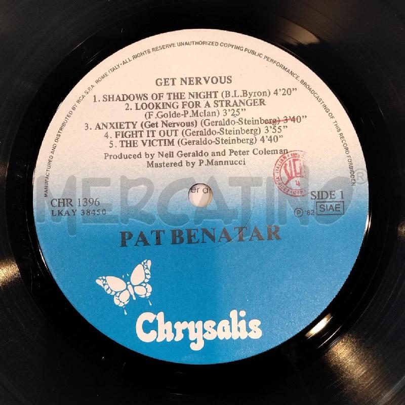 LP PAT BENATAR GET NERVOUS 1982 CHRYSALIS | Mercatino dell'Usato Roma re di roma 5