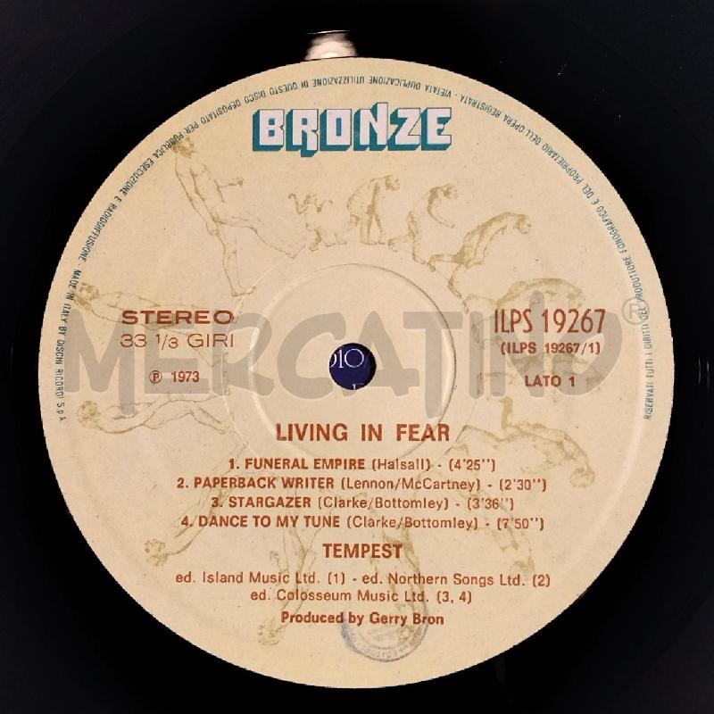 LP TEMPEST LIVING IN FEAR | Mercatino dell'Usato Roma re di roma 5