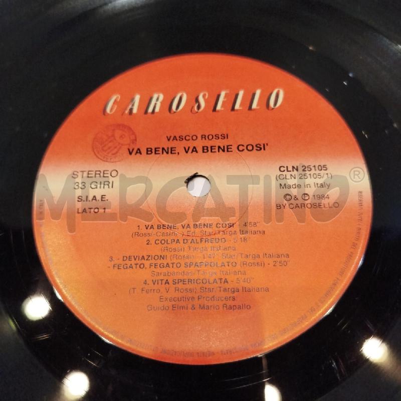 LP VASCO ROSSI VA BENE VA BENE COSÌ | Mercatino dell'Usato Roma re di roma 5