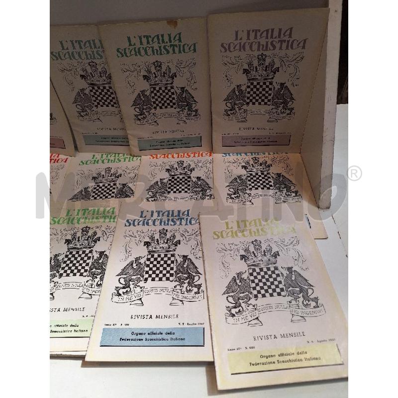 L'ITALIA SCACCHISTICA ANNATA COMPLETA 1957 | Mercatino dell'Usato Roma re di roma 3