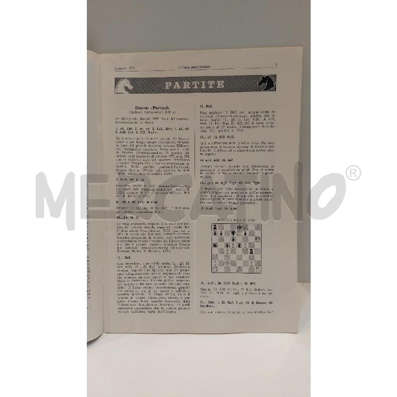 L'ITALIA SCACCHISTICA ANNATA COMPLETA 1973 | Mercatino dell'Usato Roma re di roma 5