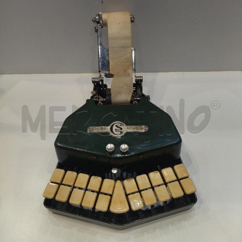 MACCHINA STENOGRAFICA STENOTIPIA GRANDJEAN MOD.1915 VERDE SCURO | Mercatino dell'Usato Roma re di roma 1
