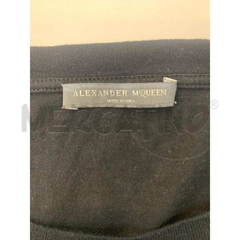 MAGLIA DONNA ALEXANDER MQUEEN NERA STAMPA TESCHIO BEIGE | Mercatino dell'Usato Roma re di roma 5