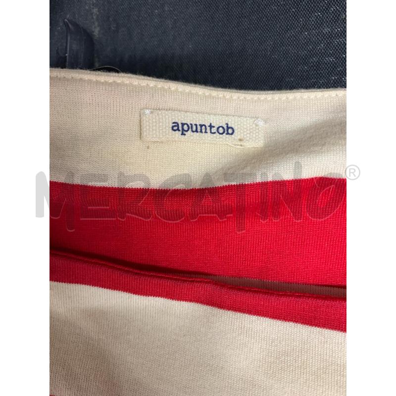MAGLIA DONNA APUNTOB RIGHE ROSS BIAN  | Mercatino dell'Usato Roma re di roma 5