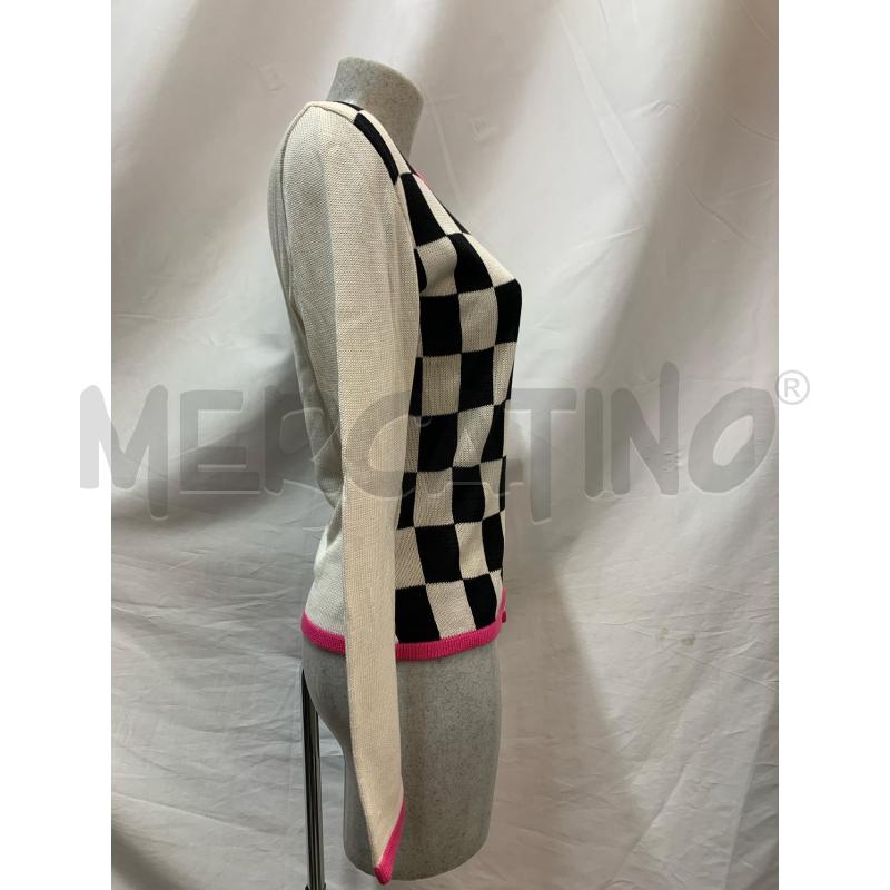 MAGLIA DONNA FENDI BIANC QUADRI NER BORD ROSA | Mercatino dell'Usato Roma re di roma 2