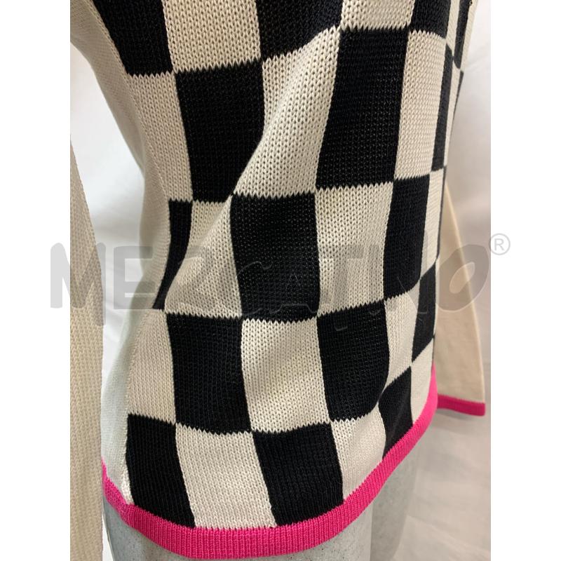 MAGLIA DONNA FENDI BIANC QUADRI NER BORD ROSA | Mercatino dell'Usato Roma re di roma 3