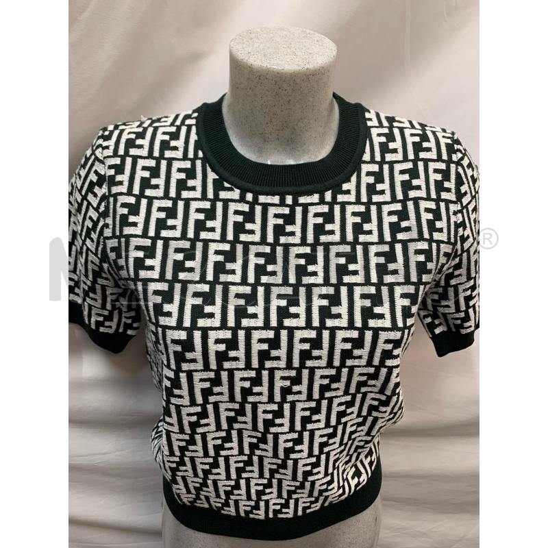 MAGLIA DONNA FENDI VERDE LOGO BIANC | Mercatino dell'Usato Roma re di roma 4