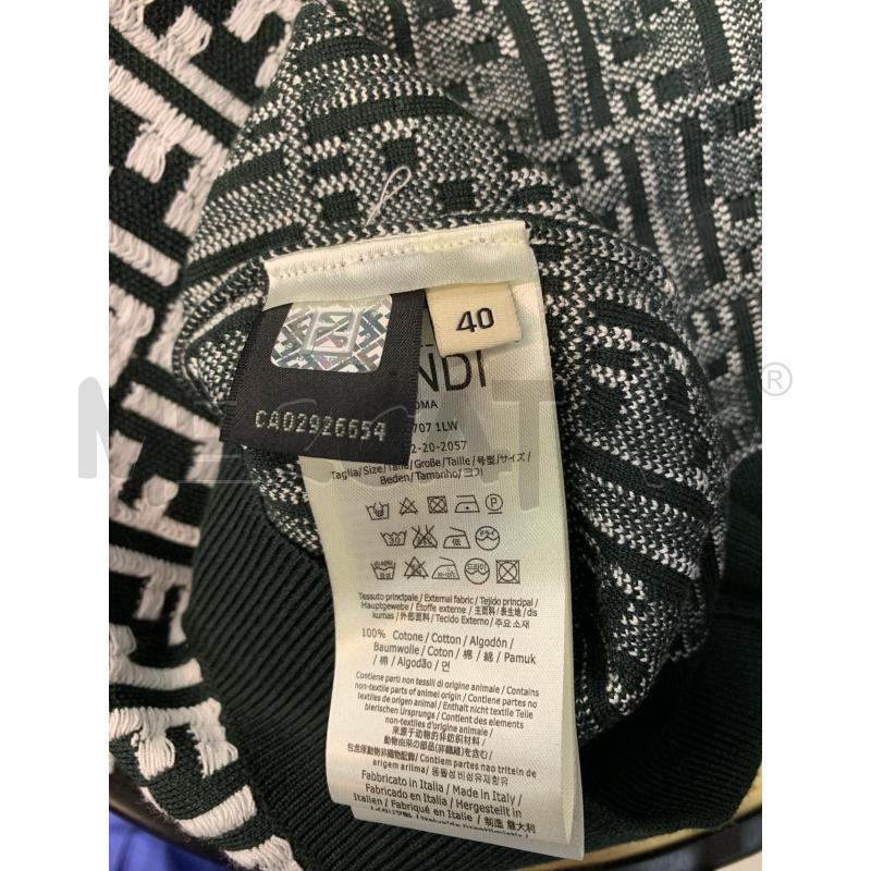 MAGLIA DONNA FENDI VERDE LOGO BIANC | Mercatino dell'Usato Roma re di roma 5