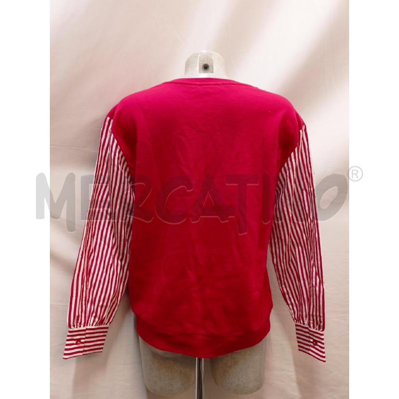 MAGLIA LOVE MOSCHINO ROSS SCRITTA BLUSLITTER MANICHE BIANCO ROSSO | Mercatino dell'Usato Roma re di roma 3