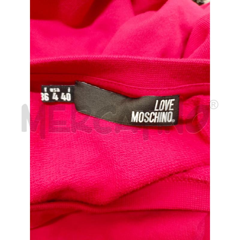 MAGLIA LOVE MOSCHINO ROSS SCRITTA BLUSLITTER MANICHE BIANCO ROSSO | Mercatino dell'Usato Roma re di roma 4