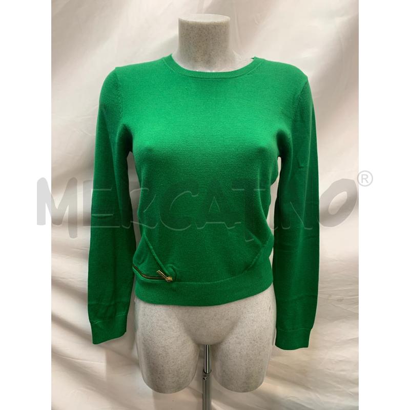 MAGLIA MICHAEL KORS VERDE ZIP GOLD  | Mercatino dell'Usato Roma re di roma 1