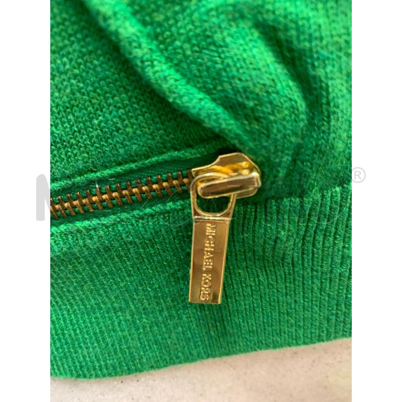 MAGLIA MICHAEL KORS VERDE ZIP GOLD  | Mercatino dell'Usato Roma re di roma 4