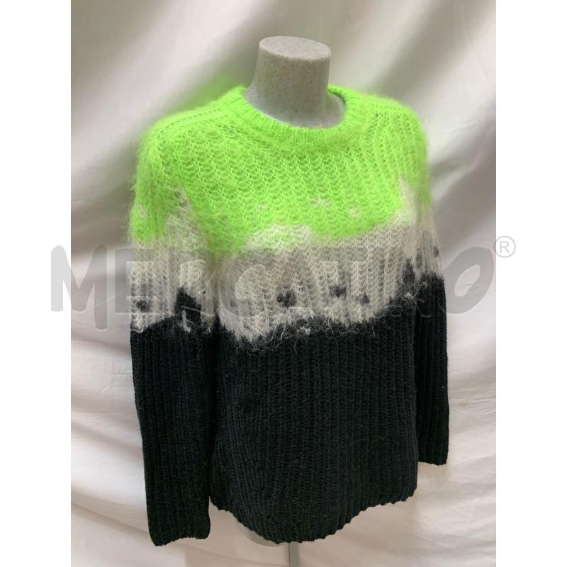 MAGLIA VALENTINO  MISTO LANA NERO VERDE LIME BIANCO  | Mercatino dell'Usato Roma re di roma 2