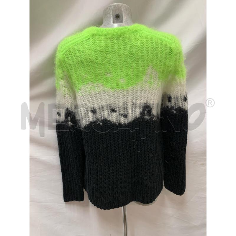 MAGLIA VALENTINO  MISTO LANA NERO VERDE LIME BIANCO  | Mercatino dell'Usato Roma re di roma 3