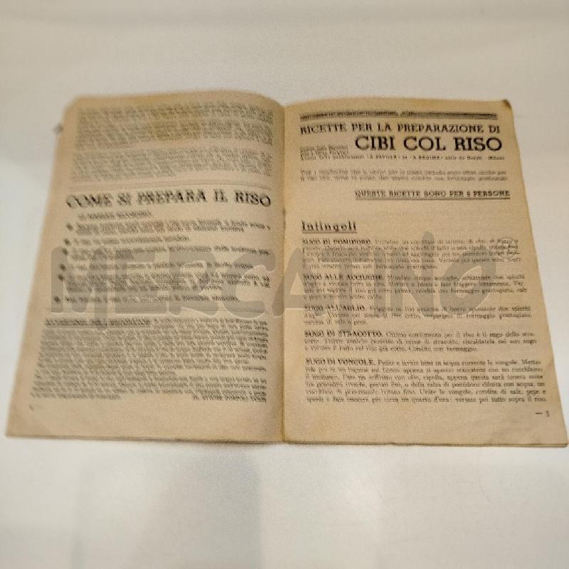 MANGIATE RISO 1933 OPUSCOLO ALIMENTAZIONE FASCISTA | Mercatino dell'Usato Roma re di roma 5