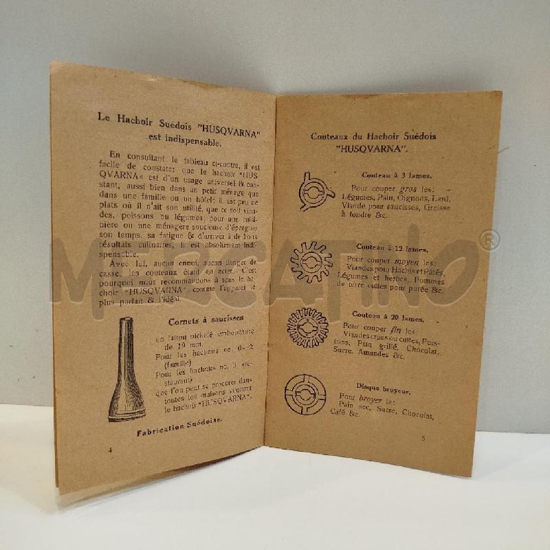 MANUALETTO D'EPOCA ILLUSTRATO MACININO HUSQVARNA 1919 LINGUA FRANCESE | Mercatino dell'Usato Roma re di roma 3
