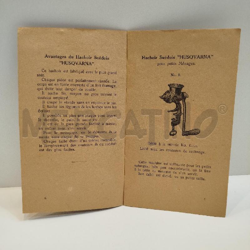MANUALETTO D'EPOCA ILLUSTRATO MACININO HUSQVARNA 1919 LINGUA FRANCESE | Mercatino dell'Usato Roma re di roma 4