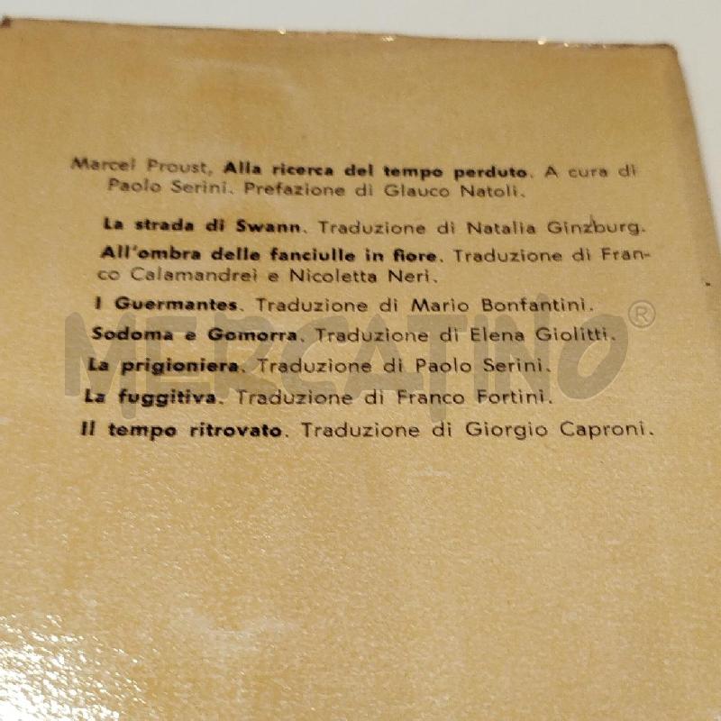 MARCEL PROUST LA FUGGITIVA 1963 EINAUDI PRIMA EDIZIONE | Mercatino dell'Usato Roma re di roma 5