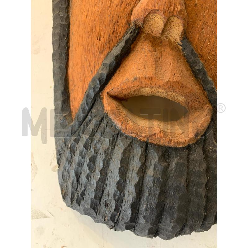 MASCHERA AFRICANA 70X35 VOLTO BARBA NERA CAPELLI RAMI | Mercatino dell'Usato Roma re di roma 4