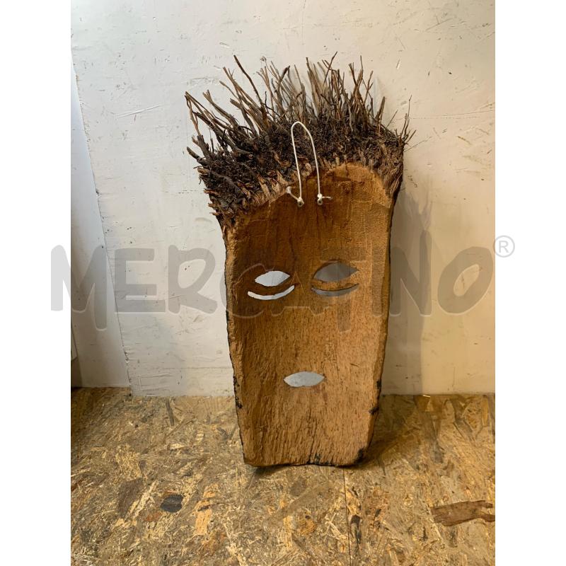 MASCHERA AFRICANA 70X35 VOLTO BARBA NERA CAPELLI RAMI | Mercatino dell'Usato Roma re di roma 5