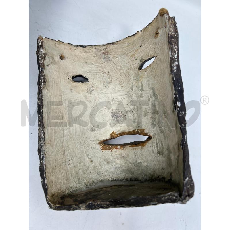 MASCHERA ETNICA CARTA PESTA NERA LABBRA ARANCIONI  | Mercatino dell'Usato Roma re di roma 4