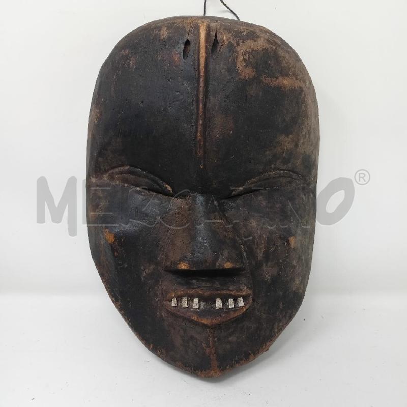 MASCHERA LEGNO AFRICANA COSTA D'AVORIO DENTI | Mercatino dell'Usato Roma re di roma 1