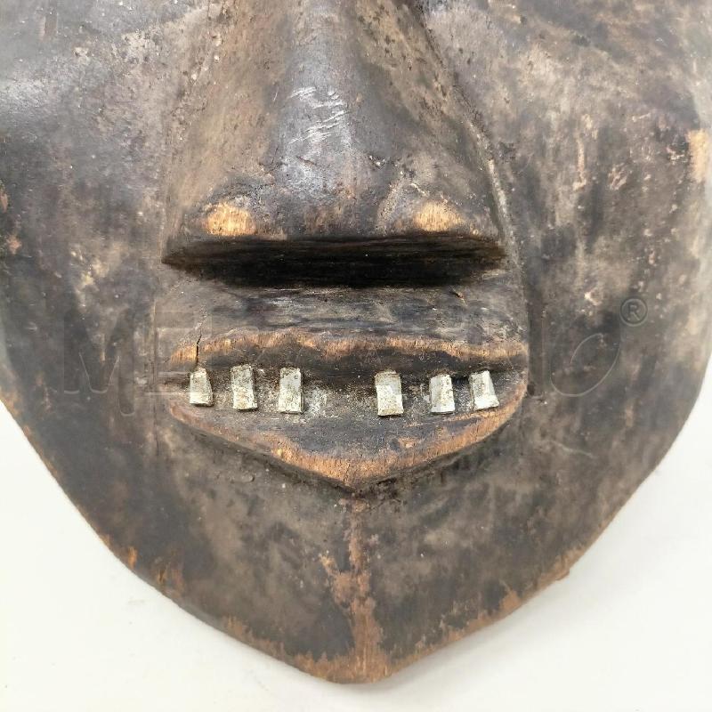 MASCHERA LEGNO AFRICANA COSTA D'AVORIO DENTI | Mercatino dell'Usato Roma re di roma 2