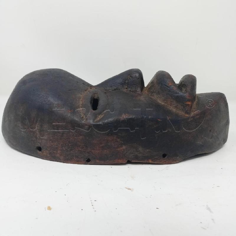 MASCHERA LEGNO AFRICANA COSTA D'AVORIO MENTO A PUNTA | Mercatino dell'Usato Roma re di roma 2