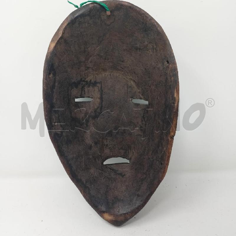 MASCHERA LEGNO AFRICANA COSTA D'AVORIO MENTO A PUNTA | Mercatino dell'Usato Roma re di roma 3