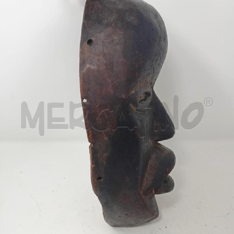 MASCHERA LEGNO AFRICANA COSTA D'AVORIO MENTO A PUNTA | Mercatino dell'Usato Roma re di roma 4