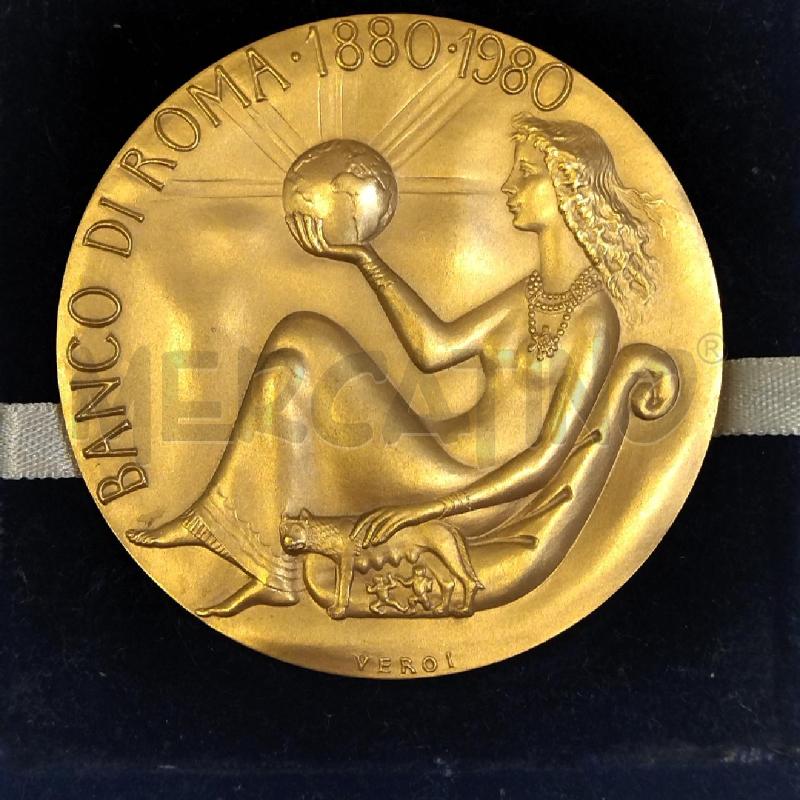 MEDAGLIA CENTENARIO BANCO DI ROMA 1880 1980 OPUS VEROI | Mercatino dell'Usato Roma re di roma 2