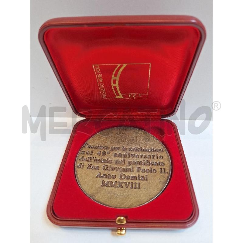 MEDAGLIA COMMEMORATIVA 40 ANNIVERSARIO PONTIFICATO DI SAN GIOVANNI PAOLO II | Mercatino dell'Usato Roma re di roma 2