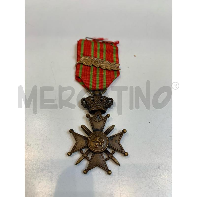 MEDAGLIA CROCE DI GUERRA BELGA ISTITUITA NEL 1915 | Mercatino dell'Usato Roma re di roma 1