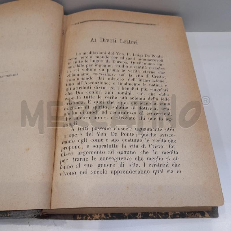 MEDITAZIONI DEL PADRE LUIGI DA PONTE 1892 | Mercatino dell'Usato Roma re di roma 3