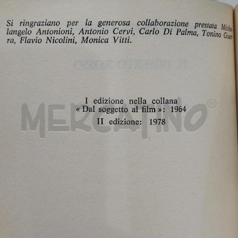 MICHELANGELO ANTONIONI IL DESERTO ROSSO 1978 CAPPELLI EDITORE | Mercatino dell'Usato Roma re di roma 4