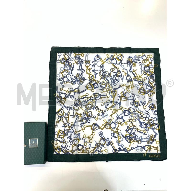 MINI FOULARD GUCCI VERDE STAMPA EQUESTRE | Mercatino dell'Usato Roma re di roma 1