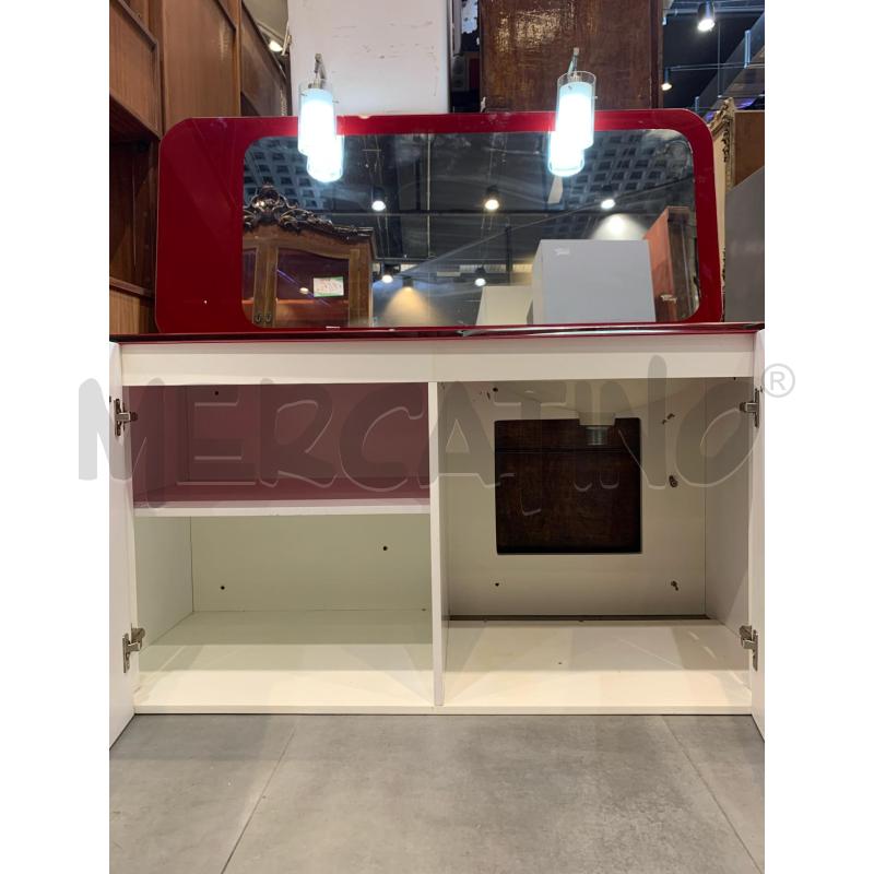 MOBILE LAVABO POXY OPALINA ROSSA +SPECCHIO 2 LUCI | Mercatino dell'Usato Roma re di roma 4