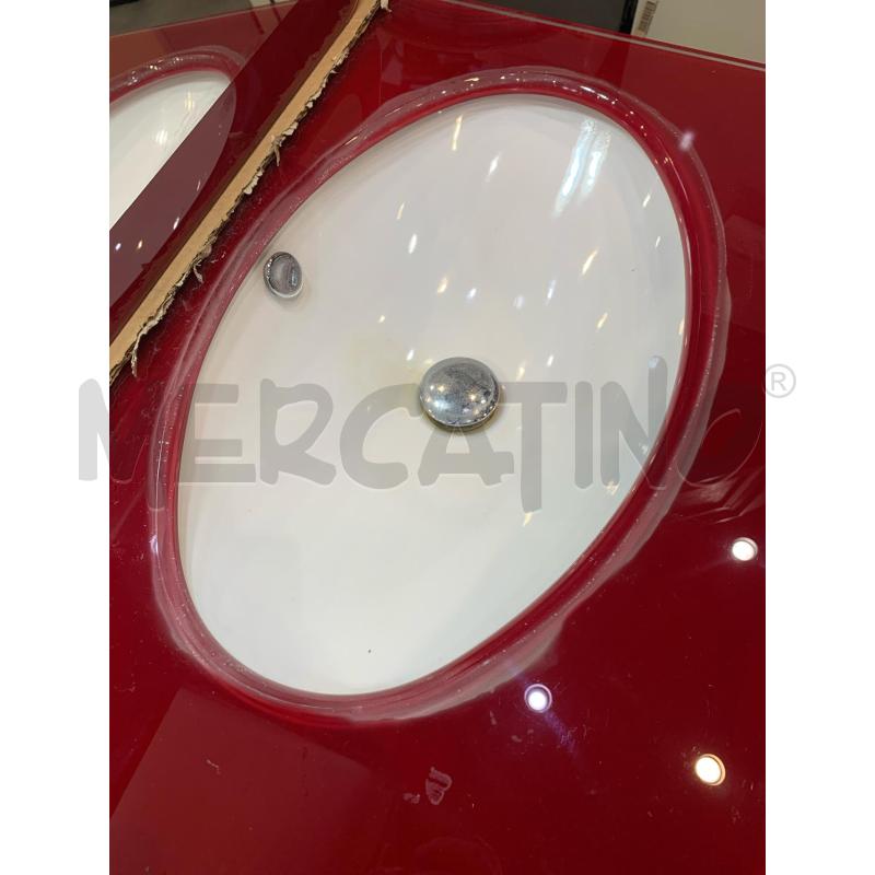 MOBILE LAVABO POXY OPALINA ROSSA +SPECCHIO 2 LUCI | Mercatino dell'Usato Roma re di roma 5