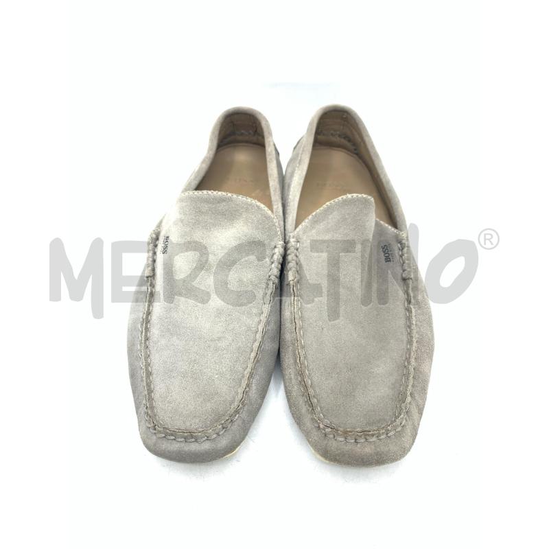 MOCASSINI PELLE UOMO BOSS GRIGIO | Mercatino dell'Usato Roma re di roma 2