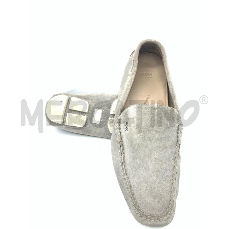 MOCASSINI PELLE UOMO BOSS GRIGIO | Mercatino dell'Usato Roma re di roma 3