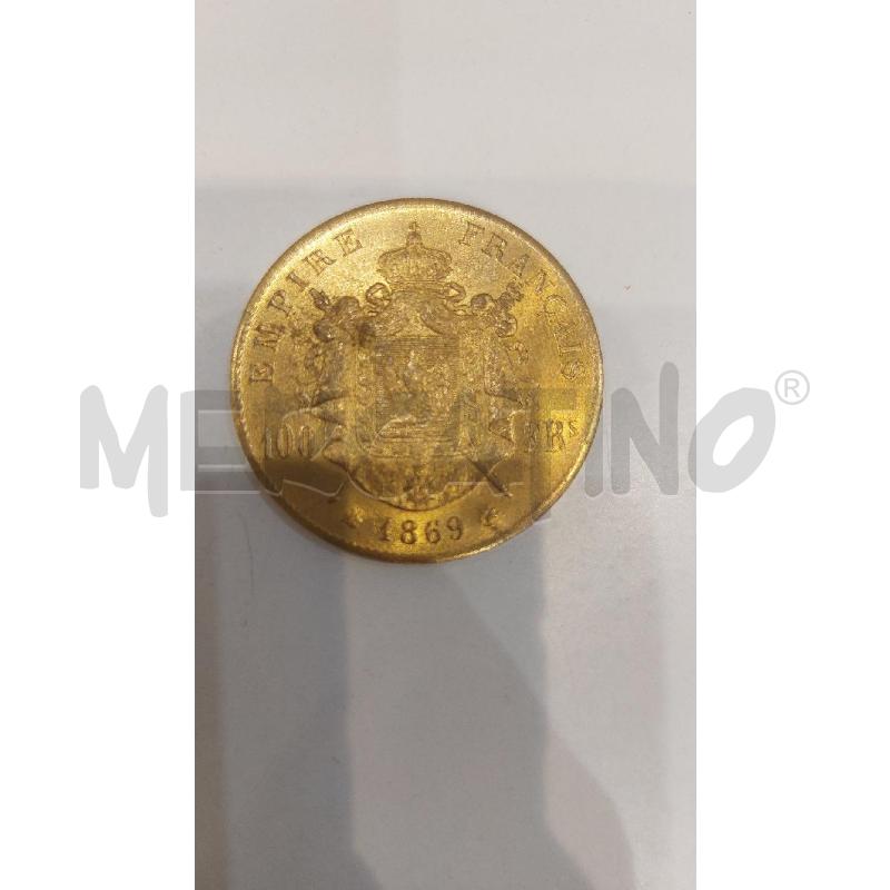 MONETA 100 FRANCHI NAPOLEONE III 1869 REPLICA | Mercatino dell'Usato Roma re di roma 1
