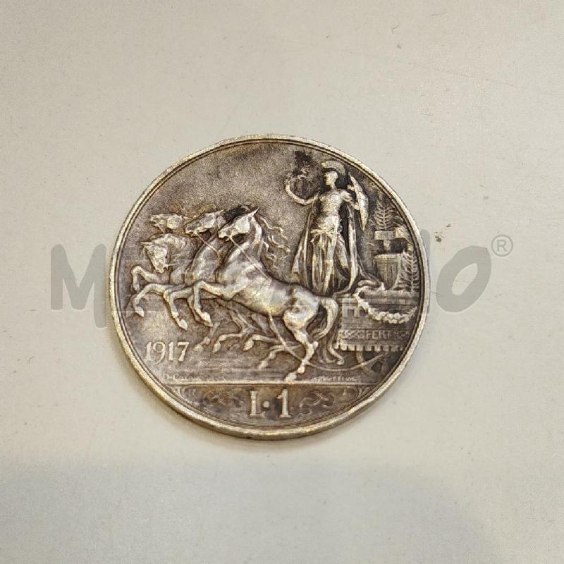 MONETA 1 LIRA 1917 VITTORIO EMANUELE III | Mercatino dell'Usato Roma re di roma 1