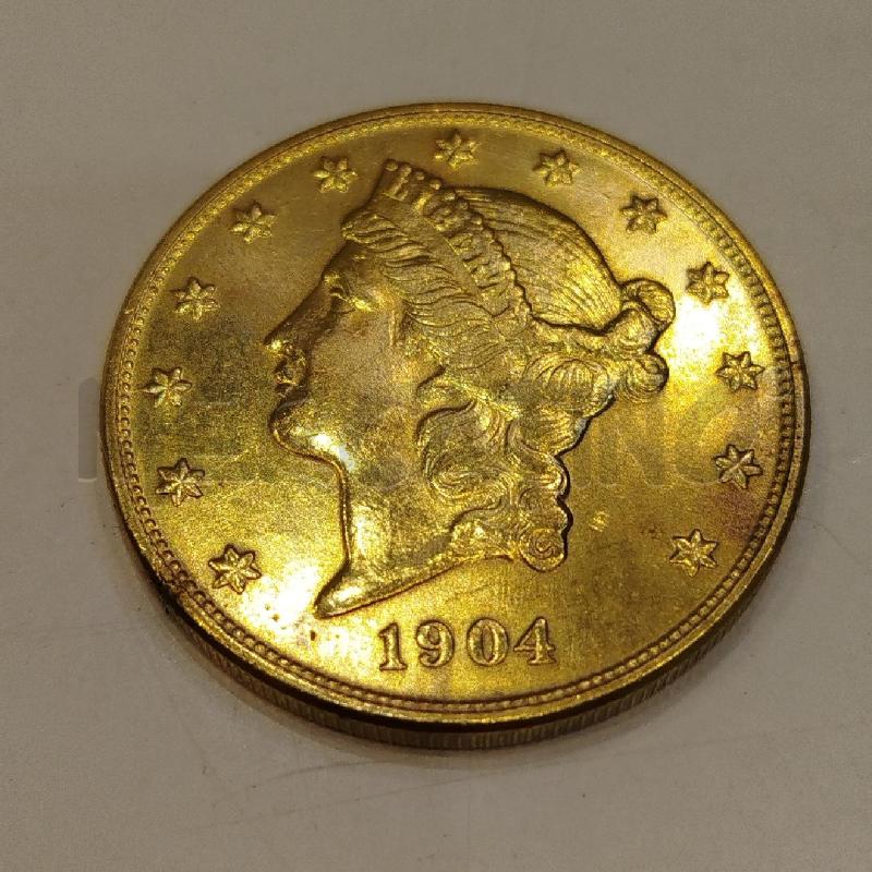 MONETA 20 DOLLARI 1904 USA REPLICA SEGNAPOSTO | Mercatino dell'Usato Roma re di roma 1