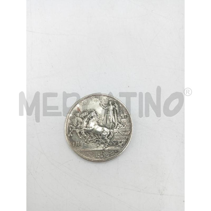 MONETA 5 LIRE VITTORIO EMANUELE III 1914 FORSE RIPRODUZ | Mercatino dell'Usato Roma re di roma 4