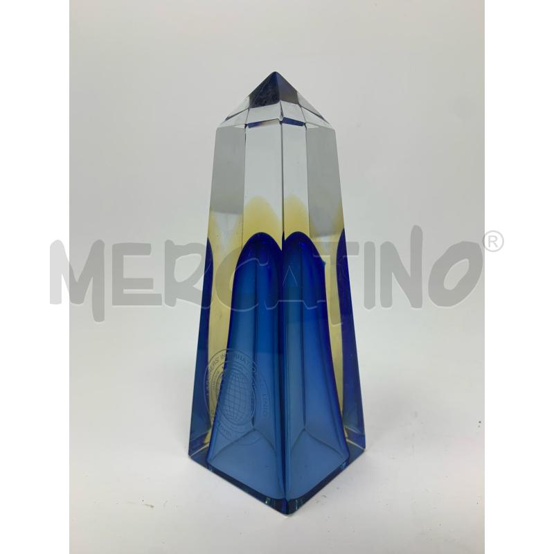 OBELISCO VETRO SOMMERSO POLI BLU INTERNATIONAL UNION | Mercatino dell'Usato Roma re di roma 2